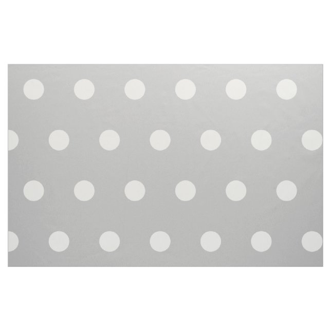 Weiße Polka-Punkte auf Asche Grau Stoff (Fat Quarter (45,7 x 55,9 cm))