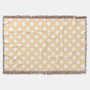 Weiße Polka-Punkte auf Beige Decke