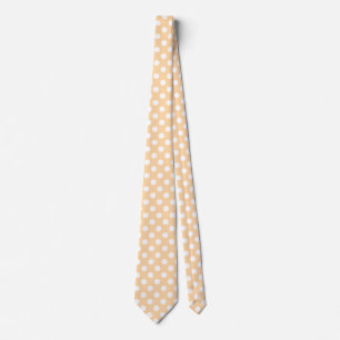 Weiße Polka-Punkte auf Beige Krawatte