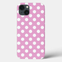 Weiße Polka Punkte auf blassrosa Case-Mate iPhone 