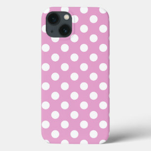 Weiße Polka Punkte auf blassrosa Case-Mate iPhone Hülle