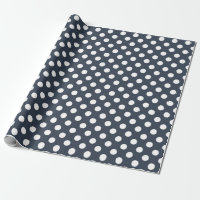 Weiße Polka-Punkte auf blau-grau