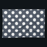 Weiße Polka-Punkte auf blau-grau Geschirrtuch<br><div class="desc">Weiße Polka-Punkte auf blau-grau</div>