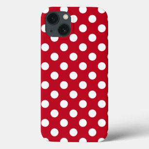 Weiße Polka Punkte auf dem roten Fall Case-Mate iP Case-Mate iPhone Hülle