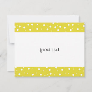 Weiße Polka-Punkte auf Gelb Einladung