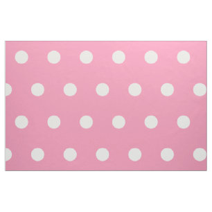 Weiße Polka-Punkte auf glücklichem Rosa Stoff