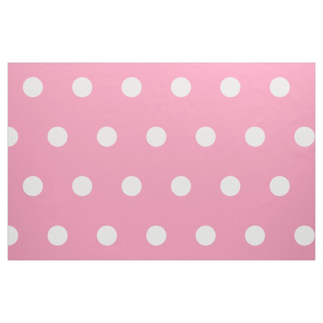 Weiße Polka-Punkte auf glücklichem Rosa Stoff (Fat Quarter (45,7 x 55,9 cm))