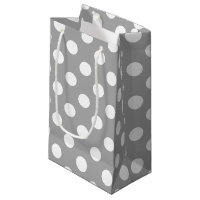 Weiße Polka-Punkte auf grau