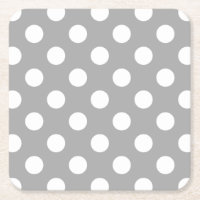 Weiße Polka-Punkte auf grau