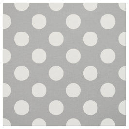 Weiße Polka-Punkte auf grau Stoff