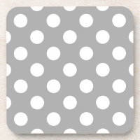 Weiße Polka-Punkte auf grau