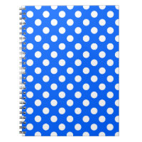 Weiße Polka Punkte auf königsblau