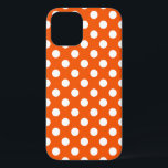 Weiße Polka-Punkte auf Orange Case-Mate iPhone Hülle<br><div class="desc">Weiße Polka-Punkte auf Orange</div>