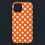 Weiße Polka-Punkte auf Orange Case-Mate iPhone Hülle<br><div class="desc">Weiße Polka-Punkte auf Orange</div>