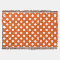 Weiße Polka-Punkte auf Orange