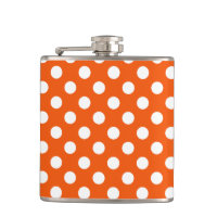 Weiße Polka-Punkte auf Orange