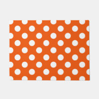Weiße Polka-Punkte auf Orange