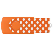 Weiße Polka-Punkte auf Orange