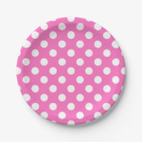 Weiße Polka-Punkte auf rosa