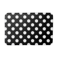 Weiße Polka Punkte auf schwarz