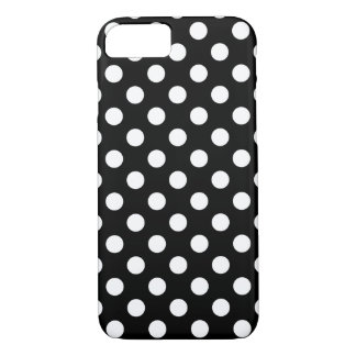 Weiße Polka Punkte auf schwarz Case-Mate iPhone Hülle