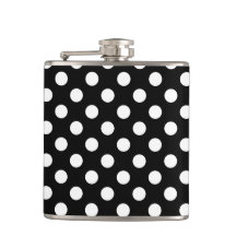 Weiße Polka Punkte auf schwarz