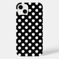 Weiße Polka Punkte auf schwarz
