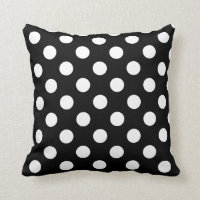 Weiße Polka Punkte auf schwarz
