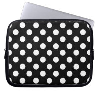 Weiße Polka Punkte auf schwarz