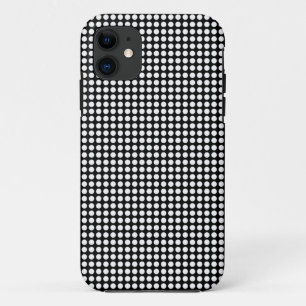 Weiße Polka Punkte auf schwarzem Hintergrund Case-Mate iPhone Hülle