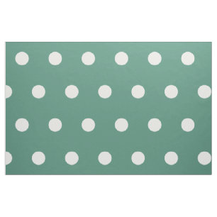 Weiße Polka-Punkte auf tiefem Aquamarinen Stoff