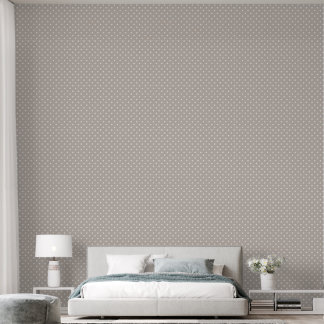 Weiße Polka-Punkte auf weichem Beige Tapete