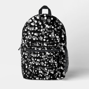 Weiße Polka-Punkte Druckknopfbeutel Bedruckter Rucksack