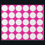 Weiße Polka Punkte große geometrische Muster rosa Geschenkpapier<br><div class="desc">Konzipiert mit weißen Punktmustern im massiven rosa Hintergrund. Sie können die Hintergrundfarbe beliebig ändern. Ideal für Geburtstage,  Ferien oder Feiern oder Events!</div>