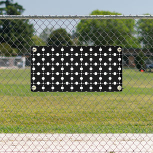 Weiße Polka-Punkte, Polka-Dot-Muster, Punkte, gepu Banner