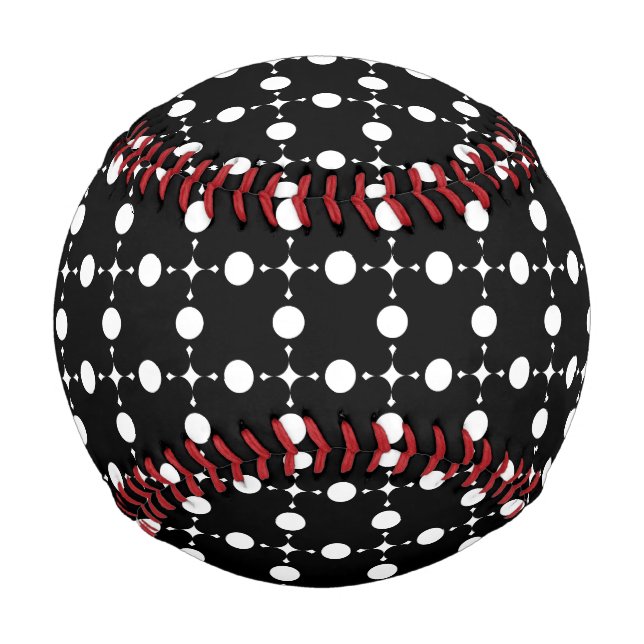 Weiße Polka-Punkte, Polka-Dot-Muster, Punkte, gepu Baseball (Rückseite)