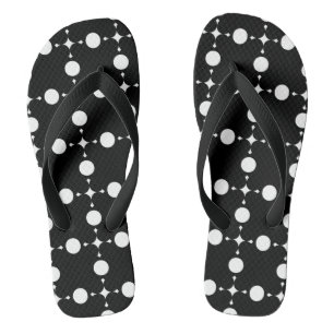 Weiße Polka-Punkte, Polka-Dot-Muster, Punkte, gepu Flip Flops