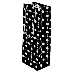 Weiße Polka-Punkte, Polka-Dot-Muster, Punkte, gepu Geschenktüte Für Weinflaschen