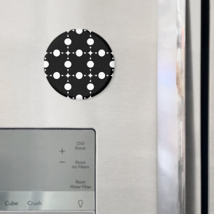 Weiße Polka-Punkte, Polka-Dot-Muster, Punkte, gepu Magnet