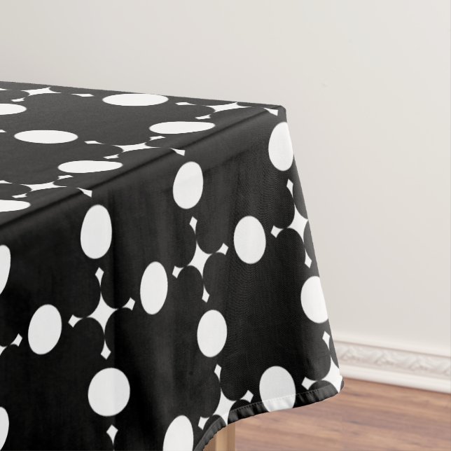 Weiße Polka-Punkte, Polka-Dot-Muster, Punkte, gepu Tischdecke (Beispiel)