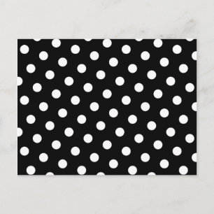 Weiße Polka-Punkte Postkarte