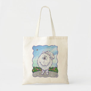 Weiße Pomeranian Geschenke & Accessoires Tragetasche