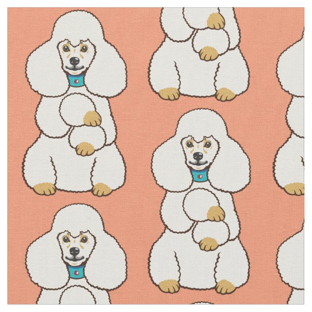 Weiße Poodle Stoff (Nahaufnahme)