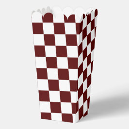 Weiße Popcorntüten mit marinequadratischem Muster Geschenkschachtel