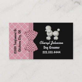 Weiße Pudel-Hundegroomer-Visitenkarte Visitenkarte