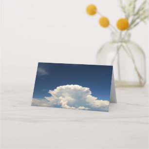 Weiße Puffy-Wolke Platzkarte