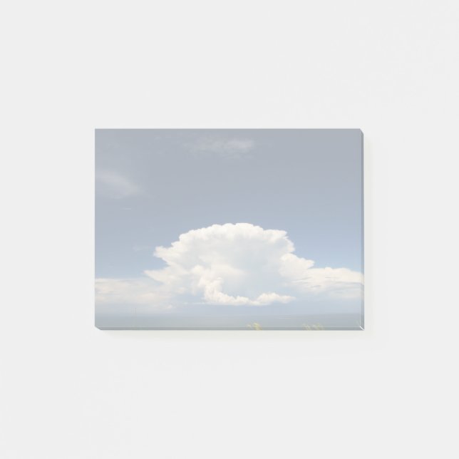 Weiße Puffy-Wolke              Post-it Klebezettel (Vorderseite)