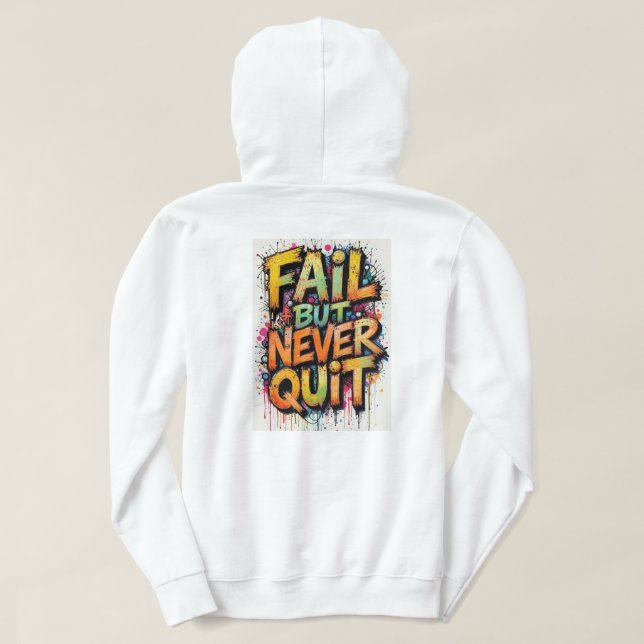 weiße Pullover-Kapuzenjacke für Erwachsene mit Des Hoodie (Design Rückseite)