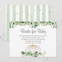 Weiße Pumpkin Grünbücher für Baby Postcard