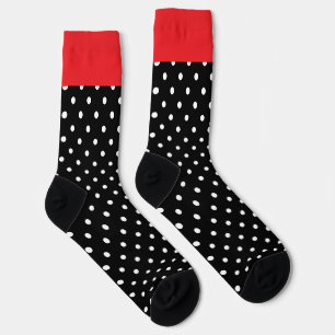 Weiße Punkte auf der schwarzen Seite Socken